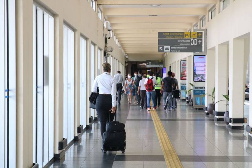 Movimento de passageiros no aeroporto de Congonhas