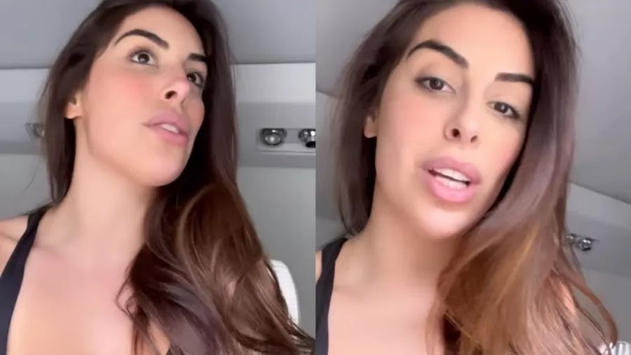 Influencer relata susto dentro de avião: “Tivemos que frear com tudo”
