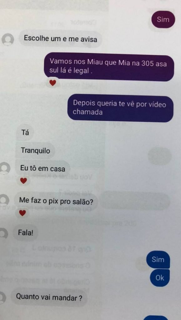 Print de conversa no WhatsApp - Metrópoles