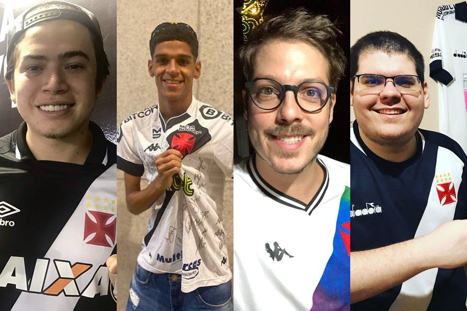 Montagem com influencers vascaínos