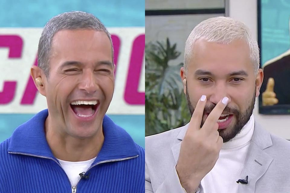 Gil do Vigor provoca Fabricio Battaglini no Mais Você