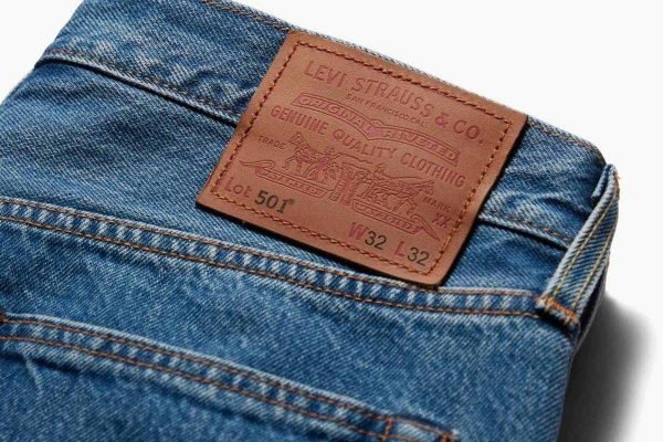 Etiqueta traseira de calça jeans da Levi's