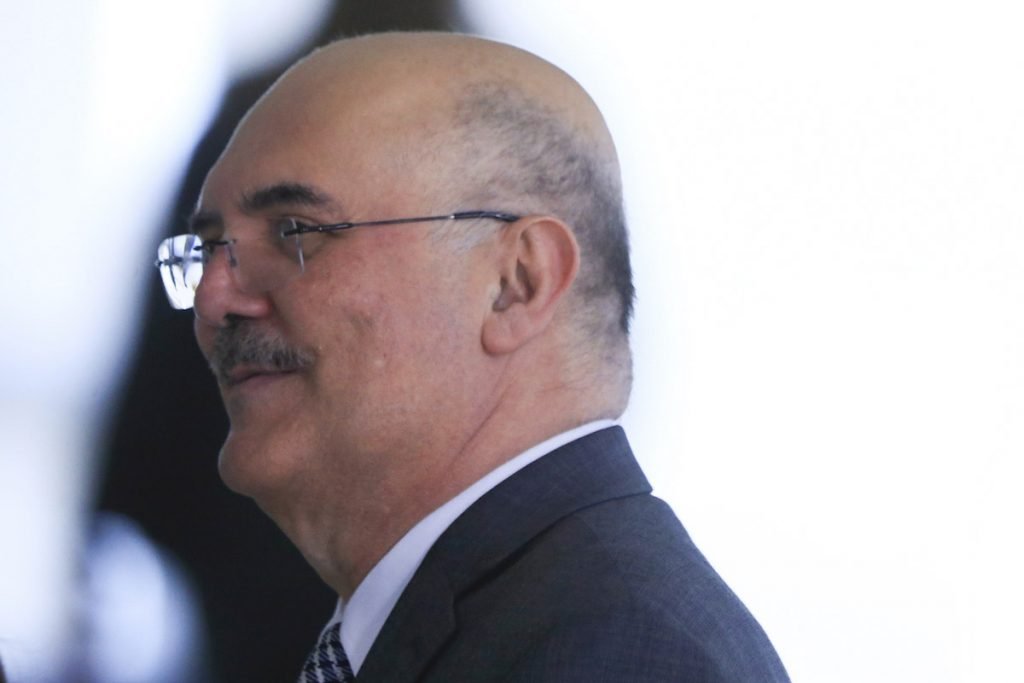 Milton Ribeiro, ministro da Educação durante evento no palacio do planalto
