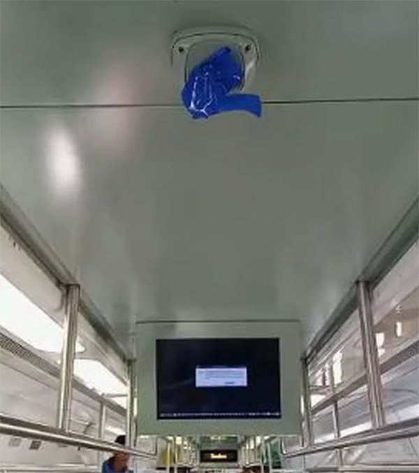 Camera coberta trem SuperVia