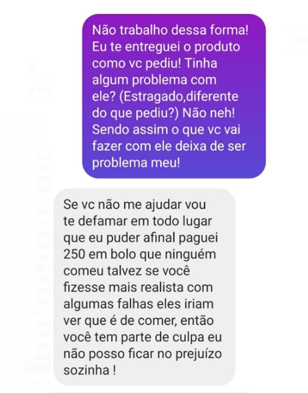 Imagem colorida de mensagem no Instagram