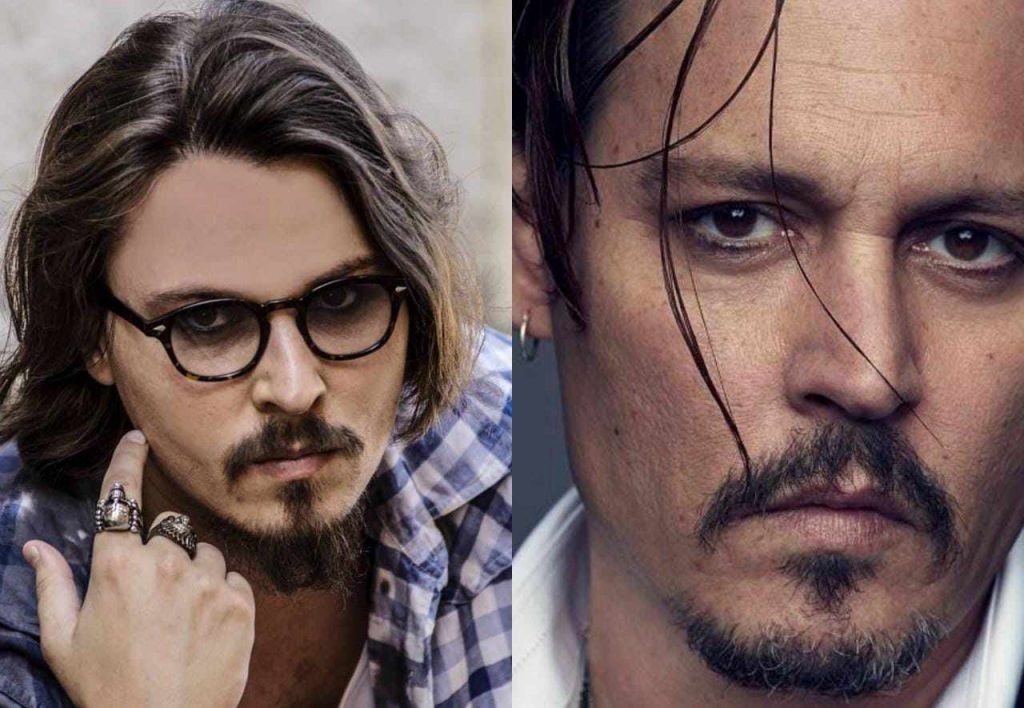 Sósia Luiz Pinheiro e o ator Johnny Depp