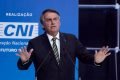 foto colorida de jair bolsonaro discursando