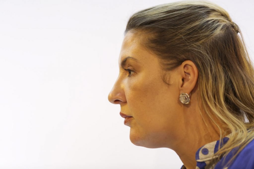 Daniella Marques durante Coletiva de imprensa após a solenidade de posse da nova presidente da Caixa 7