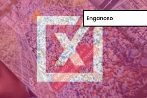 Imagem colorida de pos enganoso sobre atos pró-Bolsonaro