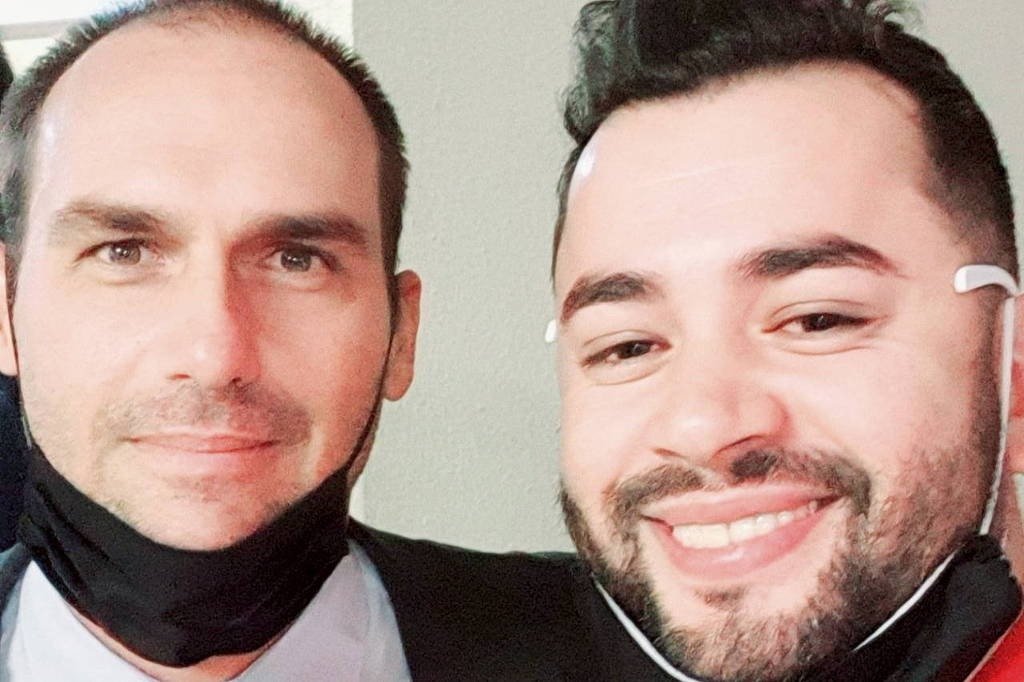 Eduardo Bolsonaro e Jorge da Rocha Guaranho