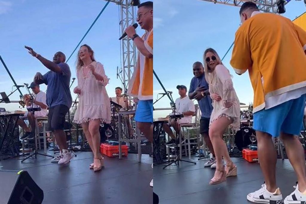 Carla Perez dançou com Jacaré no show do Xanddy