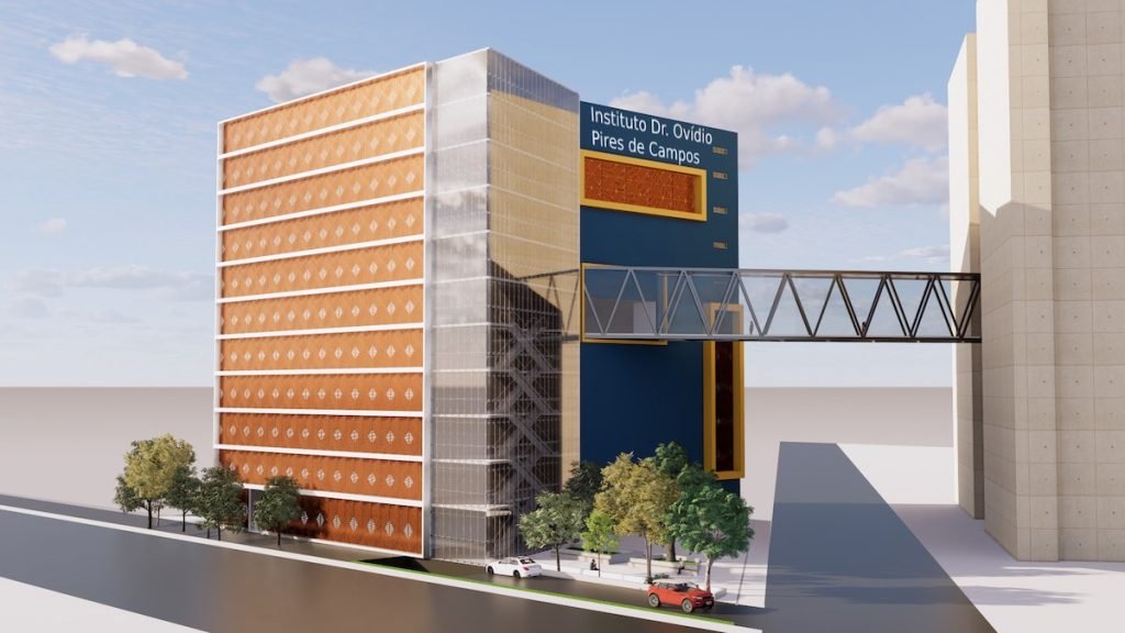 Projeto da fachada do novo instituto do HC-SP