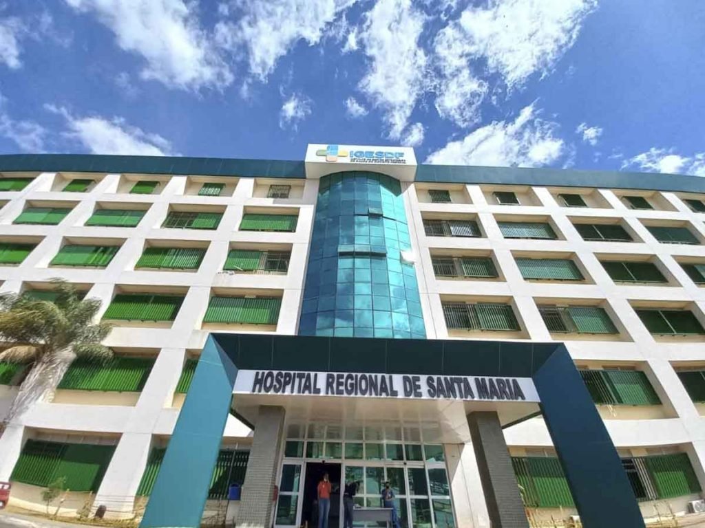 Fachada dos Hospital Regional de Santa Maria, onde Isabella Raíssa dos Santos Lima, está internada na UTI