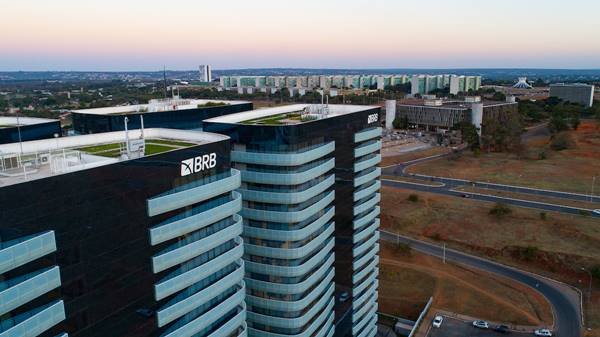 Imagem aérea mostra a sede do Banco do Brasil, em Brasília