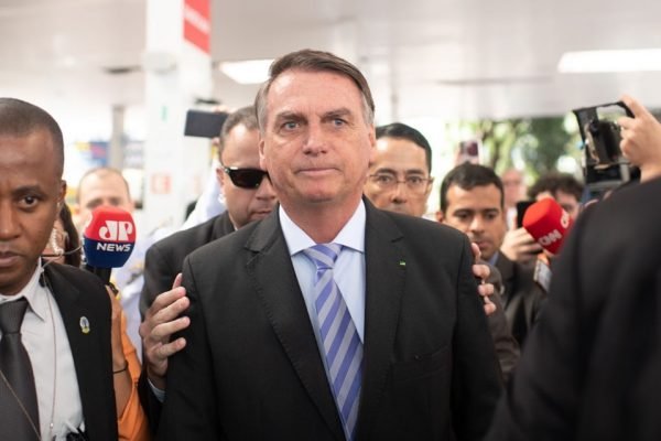 Bolsonaro em posto de gasolina de Brasília