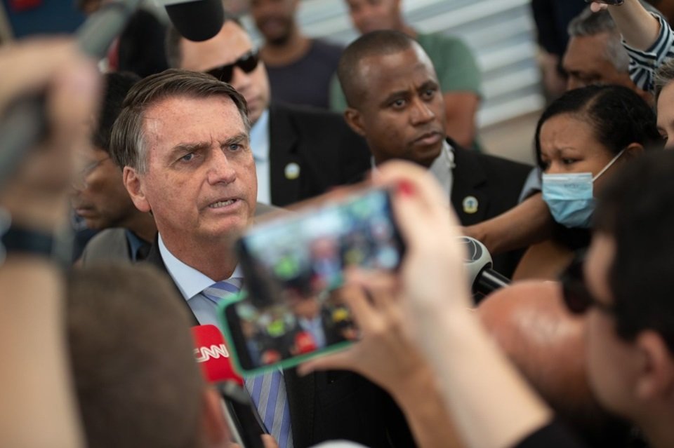 Bolsonaro em posto de gasolina de Brasília