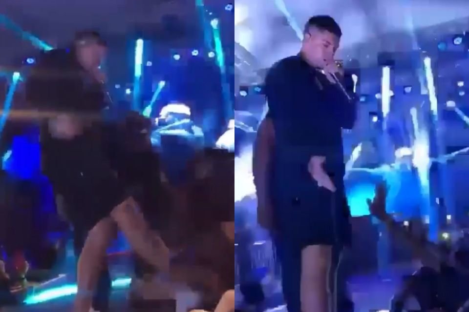 Filipe Ret se pronuncia após jogar fã para fora do palco: “Autodefesa”