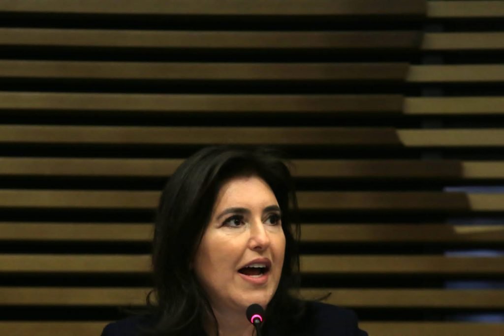 A candidata à presidência da República, Simone Tebet (MDB) participa de debate na Fiesp em São paulo 7