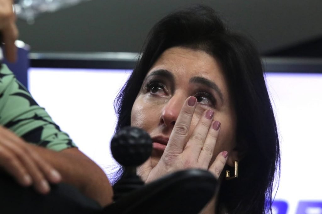 A candidata a Presidência da República, Simone Tebet (MDB