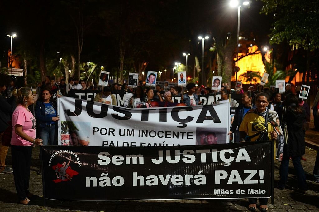 Ato realizado em 6/10/2016 para lembrar os 111 mortos no massacre do Carandiru