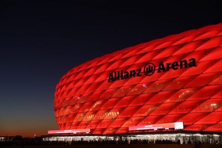 Imagem colorida do estádio do Bayern de Munique
