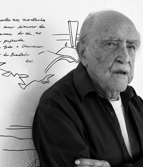 Colagem de Oscar Niemeyer