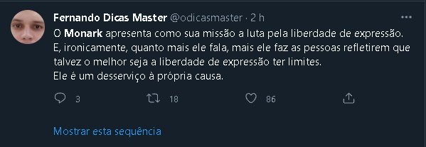 Monark volta aos trends do Twitter após fala polêmica sobre pedofilia