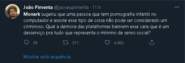 Monark volta aos trends do Twitter após fala polêmica sobre pedofilia
