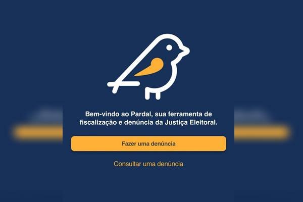 Imagem colorida de aplicativo com fundo azul