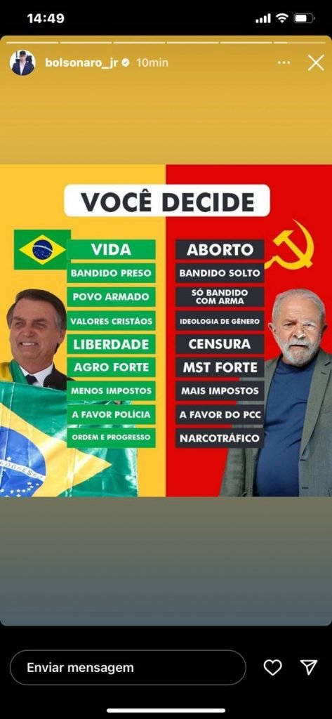 Imagem colorida de print dos Stories no Instagram