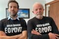 andre janones e lula com camiseta: quem manda é o povo