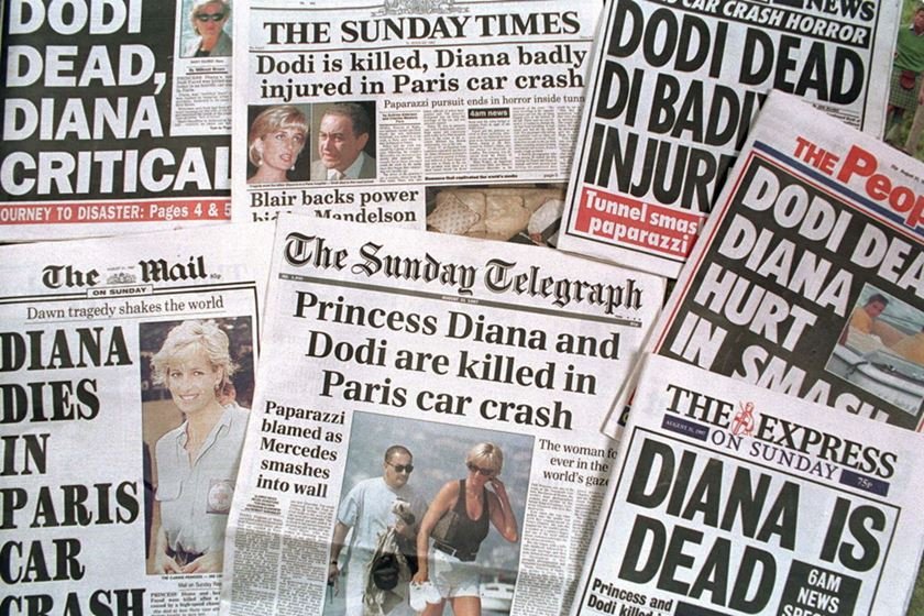 Jornais princesa Diana