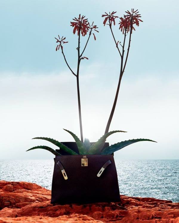 Bolsa de couro com uma flor - Metrópoles