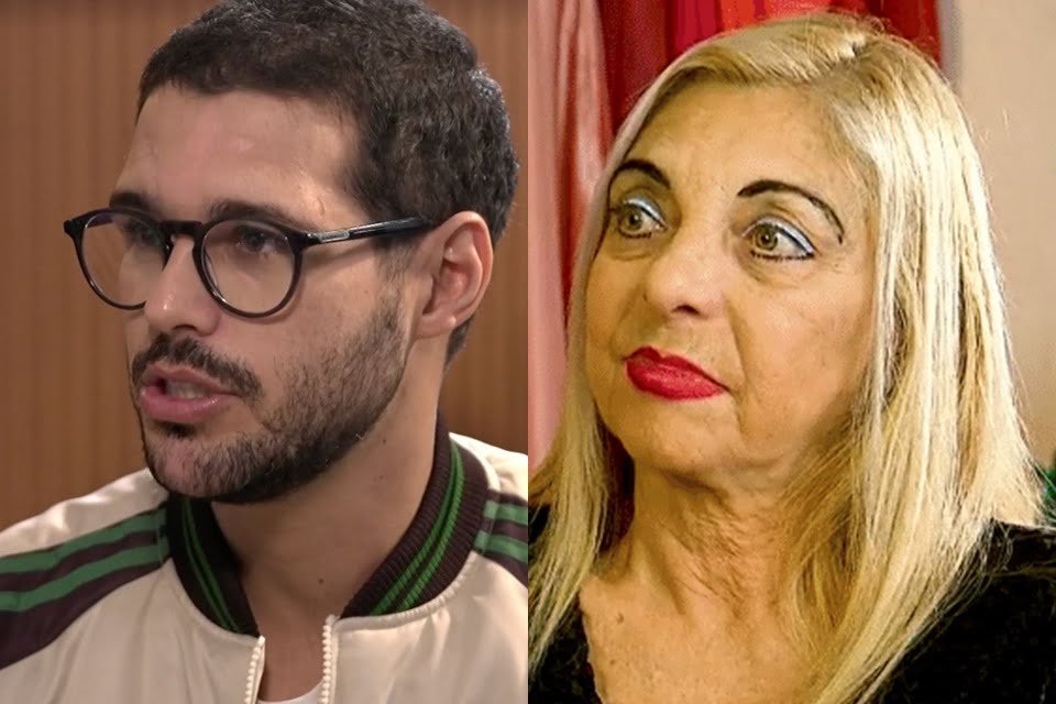 Rodrigo Mussi e Mara Lúcia, sua mãe (Reprodução/Montagem Metrópoles)