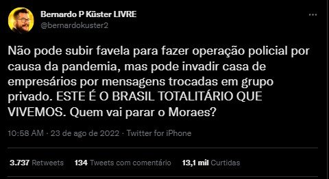 Opera&ccedil;&atilde;o contra empres&aacute;rios que falaram em golpe assusta bolsonaristas