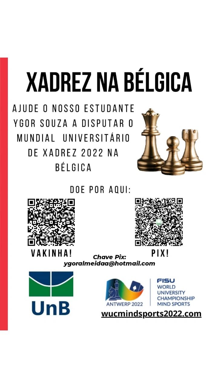 Governo do Distrito Federal - GDF - ♟ Preparem seus gambitos: vem aí o I  Campeonato On-line de Xadrez Escolar, dos Jogos Escolares do DF, promovido  pela Secretaria de Educação do Distrito