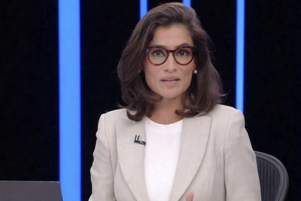 Renata Vasconcellos durante debate candidato presidencia luiz inacio lula da silva JN