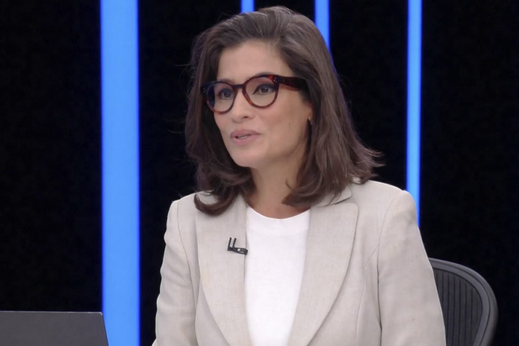 Renata Vasconcellos durante debate candidato presidencia luiz inacio lula da silva JN