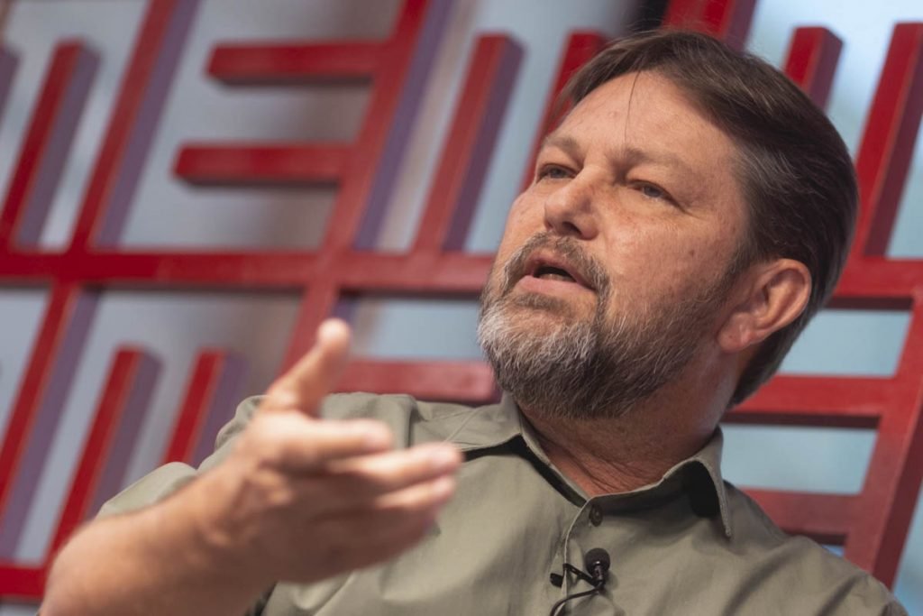 O postulante ao Senador pelo PDT, Joe Valle do Distrito Federal, durante entrevista na sabatina realizada pelo Metrópoles 2