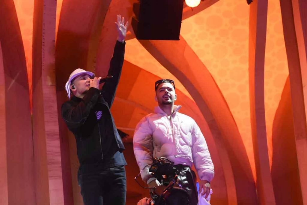 Foto de João Gomes e Pedro Sampaio no Rock in Rio