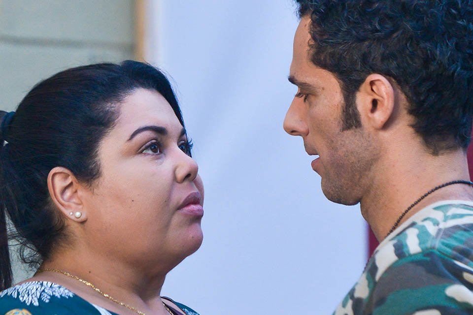 Fabiana Karla e Mouhamed Harfouch no filme Uma Pitada de Sorte