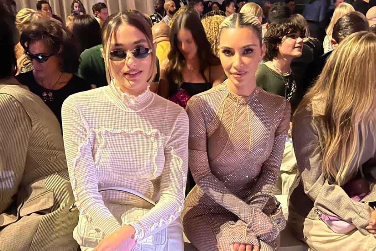 Sasha Meneghel e Kim Kardashian na semana de moda de NY