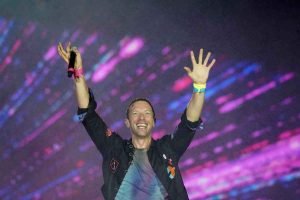 Foto de vocalista do Coldplay no Rock in Rio