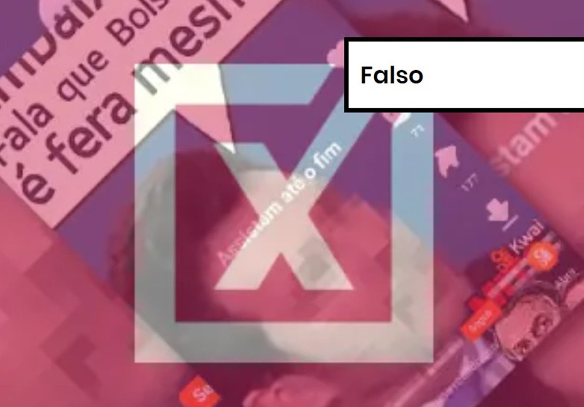 Imagem colorida de postagem falsa sobre apoio a Bolsonaro