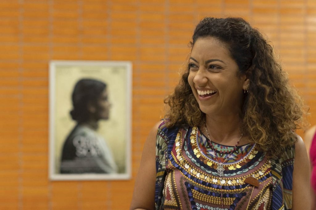 Ilka Teodoro durante estreia do documentário Me Farei Ouvir no cine brasilia cinema