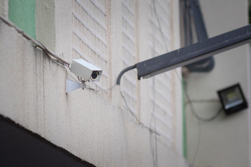 Cameras de segurança no prédio onde morava o policial federal