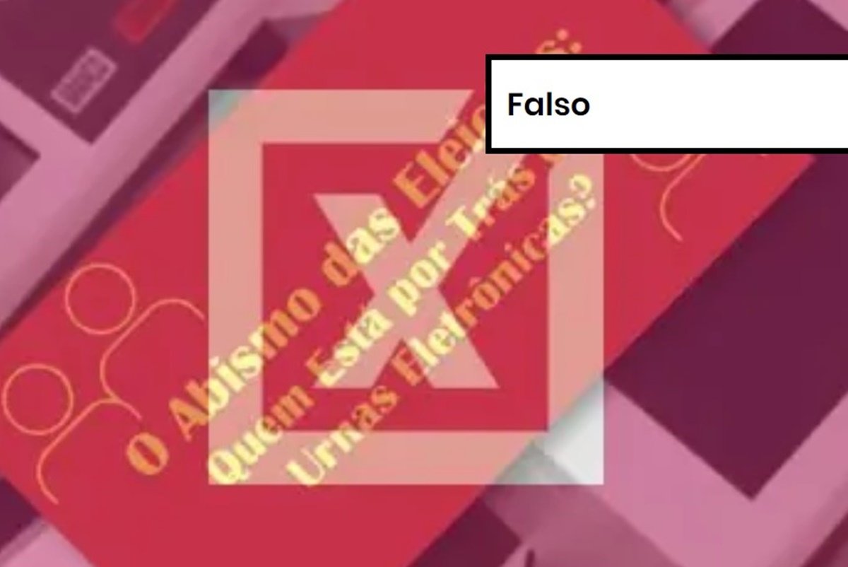 Imagem colorida de postagem falsa sobre o processo eleitoral