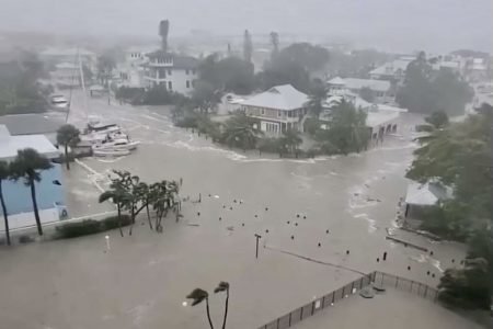 foto colorida de furacão Ian, na Flórida