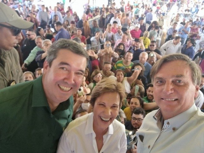Eduardo Riedel, Tereza Cristina e Jair Bolsonaro