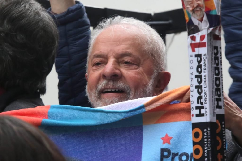 Ex-presidente Lula em ato em São Paulo